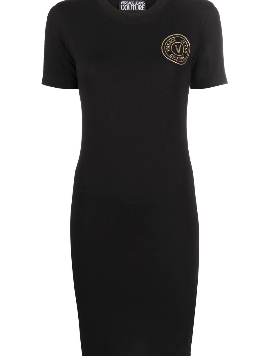 bodycon T-shirt Versace Jeans logo-print minidress Couture Women 0823